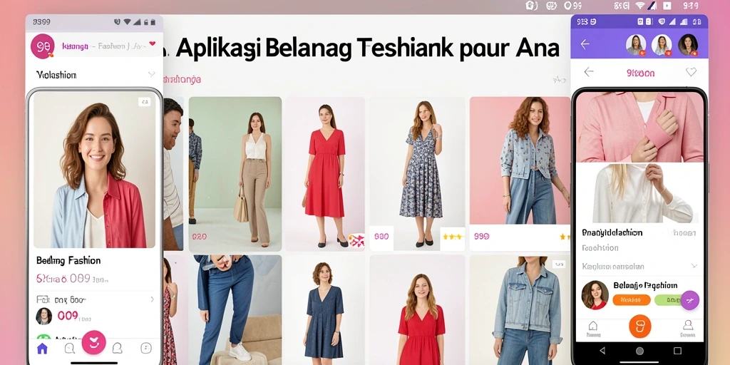 Tampilan antarmuka aplikasi Fashion yang menarik dan fungsional.