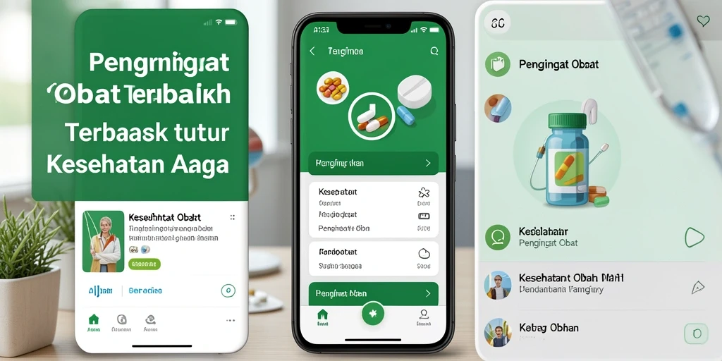 Antarmuka aplikasi API33 yang memudahkan pengingat obat dengan fitur berbagi.