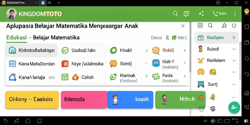 Antarmuka menarik dan interaktif dari KINGDOMTOTO untuk belajar matematika.