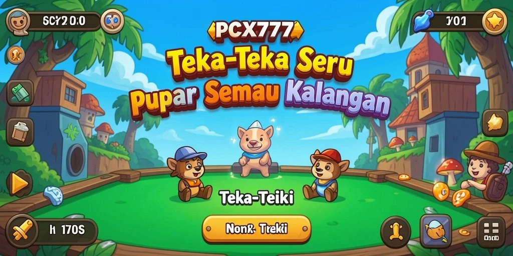 Tampilan antarmuka <strong>PCX777</strong> dengan teka-teki seru yang menantang.