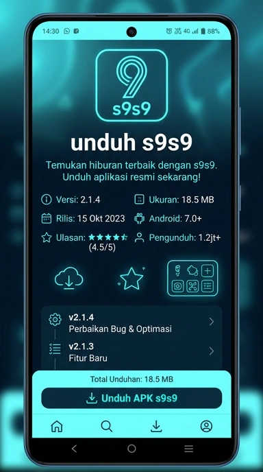 Tampilan halaman APK s9s9