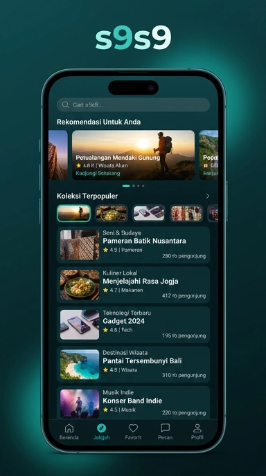 Tampilan katalog aplikasi s9s9