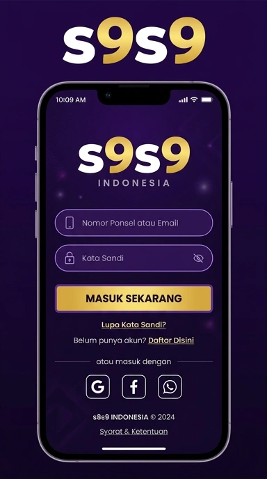 Tampilan halaman login s9s9